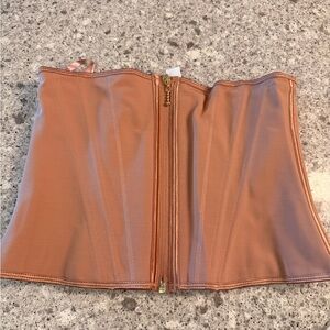 Women's High-Waist Boned Waist Cincher Skirt - Tan Brand New Size 2XL